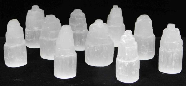 2" Selenite Tower, Powerful Cleansing, Recharging, Healing Crystal Tool, Includes Shipping