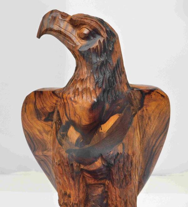 Desert Ironwood Carved Eagle on Stand 10.5" tall x 5.5" wide 4 pounds