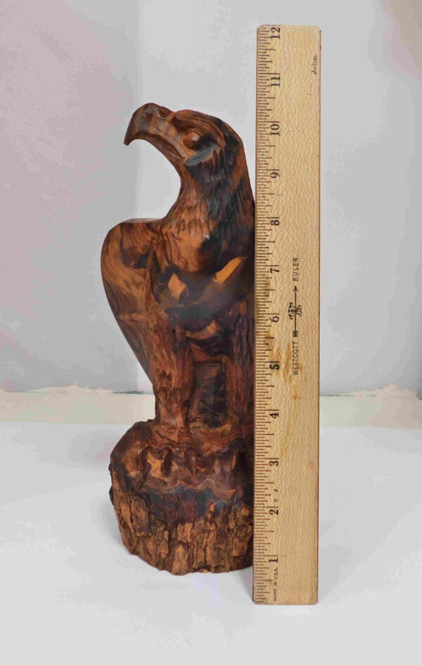Desert Ironwood Carved Eagle on Stand 10.5" tall x 5.5" wide 4 pounds